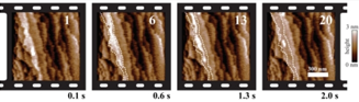 High-speed image sequence of calcite dissolution in diluted hydrochloric acid at a rate of 10 images/s